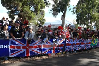 World © Octane Photographic Ltd. Formula 1 - Australian Grand Prix - Thursday - Lewis Hamilton Fans on the Melbourne Walk. Albert Park Circuit. Thursday 23rd March 2017. Digital Ref: 1789LB2D3970
