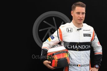 World © Octane Photographic Ltd. Formula 1 - Australian Grand Prix - FIA Driver Photo Call. Stoffel Vandoorne - McLaren Honda MCL32. Albert Park Circuit. Thursday 23rd March 2017. Digital Ref: 1790LB1D8248