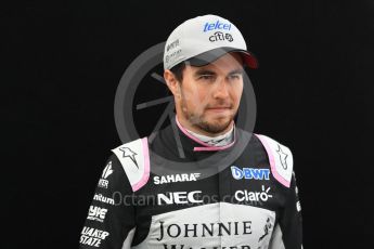 World © Octane Photographic Ltd. Formula 1 - Australian Grand Prix - FIA Driver Photo Call. Sergio Perez - Sahara Force India VJM10. Albert Park Circuit. Thursday 23rd March 2017. Digital Ref: 1790LB1D8550