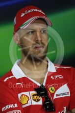 World © Octane Photographic Ltd. Formula 1 - Australian Grand Prix - FIA Press Conference. Sebastian Vettel - Scuderia Ferrari SF70H. Albert Park Circuit. Thursday 23rd March 2017. Digital Ref: 1791LB1D9783