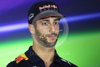 World © Octane Photographic Ltd. Formula 1 - Australian Grand Prix - FIA Press Conference. Daniel Ricciardo - Red Bull Racing RB13. Albert Park Circuit. Thursday 23rd March 2017. Digital Ref: 1791LB1D9787