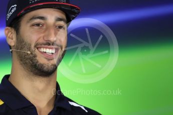 World © Octane Photographic Ltd. Formula 1 - Australian Grand Prix - FIA Press Conference. Daniel Ricciardo - Red Bull Racing RB13. Albert Park Circuit. Thursday 23rd March 2017. Digital Ref: 1791LB1D9817