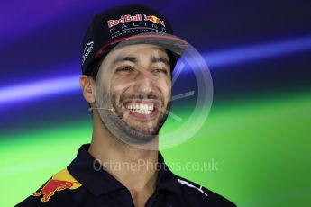 World © Octane Photographic Ltd. Formula 1 - Australian Grand Prix - FIA Press Conference. Daniel Ricciardo - Red Bull Racing RB13. Albert Park Circuit. Thursday 23rd March 2017. Digital Ref: 1791LB1D9823