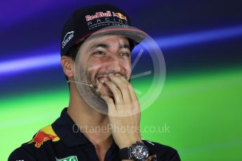 World © Octane Photographic Ltd. Formula 1 - Australian Grand Prix - FIA Press Conference. Daniel Ricciardo - Red Bull Racing RB13. Albert Park Circuit. Thursday 23rd March 2017. Digital Ref: 1791LB1D9919