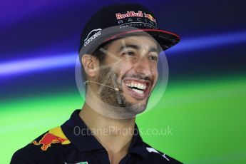 World © Octane Photographic Ltd. Formula 1 - Australian Grand Prix - FIA Press Conference. Daniel Ricciardo - Red Bull Racing RB13. Albert Park Circuit. Thursday 23rd March 2017. Digital Ref: 1791LB1D9952