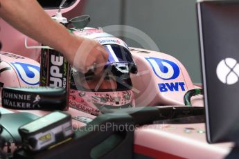 World © Octane Photographic Ltd. Formula 1 - Spanish Grand Prix Qualifying. Sergio Perez - Sahara Force India VJM10. Circuit de Barcelona - Catalunya, Spain. Saturday 13th May 2017. Digital Ref:1816LB1D1256