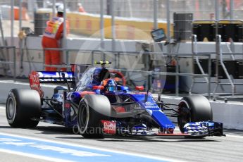 World © Octane Photographic Ltd. Formula 1 - Spanish Grand Prix Qualifying. Carlos Sainz - Scuderia Toro Rosso STR12. Circuit de Barcelona - Catalunya, Spain. Saturday 13th May 2017. Digital Ref:1816LB1D1350