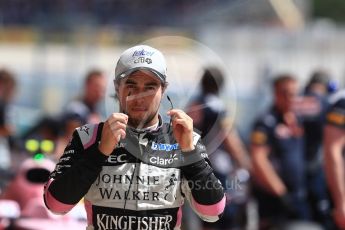 World © Octane Photographic Ltd. Formula 1 - Spanish Grand Prix Qualifying. Sergio Perez - Sahara Force India VJM10. Circuit de Barcelona - Catalunya, Spain. Saturday 13th May 2017. Digital Ref:1816LB1D1631