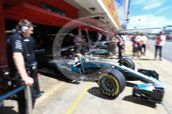 World © Octane Photographic Ltd. Formula 1 - Spanish Grand Prix Qualifying. Lewis Hamilton - Mercedes AMG Petronas F1 W08 EQ Energy+. Circuit de Barcelona - Catalunya, Spain. Saturday 13th May 2017. Digital Ref:1816LB2D8358
