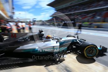 World © Octane Photographic Ltd. Formula 1 - Spanish Grand Prix Qualifying. Lewis Hamilton - Mercedes AMG Petronas F1 W08 EQ Energy+. Circuit de Barcelona - Catalunya, Spain. Saturday 13th May 2017. Digital Ref:1816LB2D8362