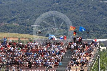 World © Octane Photographic Ltd. Formula 1 - Spanish Grand Prix Qualifying. The crowds in the grandstands. Circuit de Barcelona - Catalunya, Spain. Saturday 13th May 2017. Digital Ref: