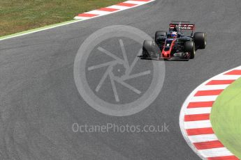 World © Octane Photographic Ltd. Formula 1 - Spanish Grand Prix Qualifying. Romain Grosjean - Haas F1 Team VF-17. Circuit de Barcelona - Catalunya, Spain. Saturday 13th May 2017. Digital Ref: