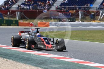 World © Octane Photographic Ltd. Formula 1 - Spanish Grand Prix Qualifying. Romain Grosjean - Haas F1 Team VF-17. Circuit de Barcelona - Catalunya, Spain. Saturday 13th May 2017. Digital Ref: 1818LB1D1966