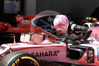 World © Octane Photographic Ltd. Formula 1 - Spanish Grand Prix Qualifying. Esteban Ocon - Sahara Force India VJM10. Circuit de Barcelona - Catalunya, Spain. Saturday 13th May 2017. Digital Ref: 1818LB1D2096