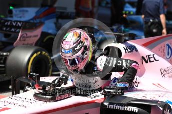 World © Octane Photographic Ltd. Formula 1 - Spanish Grand Prix Qualifying. Sergio Perez - Sahara Force India VJM10. Circuit de Barcelona - Catalunya, Spain. Saturday 13th May 2017. Digital Ref: 1818LB1D2121