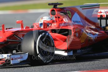 World © Octane Photographic Ltd. Formula 1 - Winter Test 2. Sebastian Vettel - Scuderia Ferrari SF70H. Circuit de Barcelona-Catalunya. Tuesday 7th March 2017. Digital Ref :1784CB1D0374