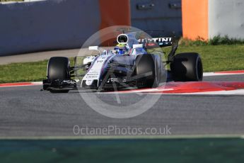 World © Octane Photographic Ltd. Formula 1 - Winter Test 2. Felipe Massa - Williams Martini Racing FW40. Circuit de Barcelona-Catalunya. Tuesday 7th March 2017. Digital Ref :1784CB1D0411