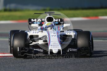 World © Octane Photographic Ltd. Formula 1 - Winter Test 2. Felipe Massa - Williams Martini Racing FW40. Circuit de Barcelona-Catalunya. Tuesday 7th March 2017. Digital Ref :1784CB1D0416