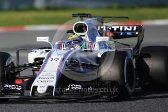 World © Octane Photographic Ltd. Formula 1 - Winter Test 2. Felipe Massa - Williams Martini Racing FW40. Circuit de Barcelona-Catalunya. Tuesday 7th March 2017. Digital Ref :1784CB1D0420