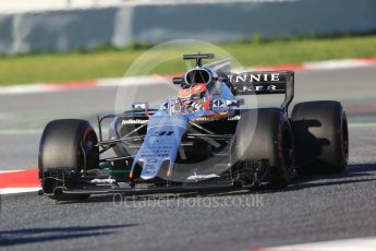 World © Octane Photographic Ltd. Formula 1 - Winter Test 2. Esteban Ocon - Sahara Force India VJM10. Circuit de Barcelona-Catalunya. Tuesday 7th March 2017. Digital Ref :1784CB1D0471