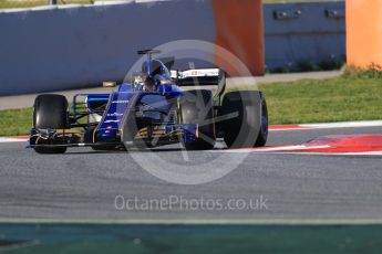 World © Octane Photographic Ltd. Formula 1 - Winter Test 2. Pascal Wehrlein – Sauber F1 Team C36. Circuit de Barcelona-Catalunya. Tuesday 7th March 2017. Digital Ref :1784CB1D0497