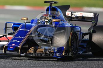 World © Octane Photographic Ltd. Formula 1 - Winter Test 2. Pascal Wehrlein – Sauber F1 Team C36. Circuit de Barcelona-Catalunya. Tuesday 7th March 2017. Digital Ref :1784CB1D0505