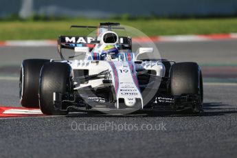 World © Octane Photographic Ltd. Formula 1 - Winter Test 2. Felipe Massa - Williams Martini Racing FW40. Circuit de Barcelona-Catalunya. Tuesday 7th March 2017. Digital Ref :1784CB1D0524