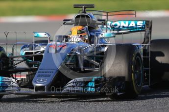 World © Octane Photographic Ltd. Formula 1 - Winter Test 2. Lewis Hamilton - Mercedes AMG Petronas F1 W08 EQ Energy+. Circuit de Barcelona-Catalunya. Tuesday 7th March 2017. Digital Ref :1784CB1D0573