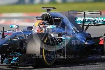 World © Octane Photographic Ltd. Formula 1 - Winter Test 2. Lewis Hamilton - Mercedes AMG Petronas F1 W08 EQ Energy+. Circuit de Barcelona-Catalunya. Tuesday 7th March 2017. Digital Ref :1784CB1D0575