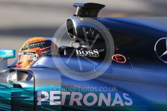 World © Octane Photographic Ltd. Formula 1 - Winter Test 2. Lewis Hamilton - Mercedes AMG Petronas F1 W08 EQ Energy+. Circuit de Barcelona-Catalunya. Tuesday 7th March 2017. Digital Ref :1784CB1D0583