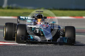 World © Octane Photographic Ltd. Formula 1 - Winter Test 2. Lewis Hamilton - Mercedes AMG Petronas F1 W08 EQ Energy+. Circuit de Barcelona-Catalunya. Tuesday 7th March 2017. Digital Ref :1784CB1D0613