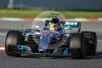 World © Octane Photographic Ltd. Formula 1 - Winter Test 2. Lewis Hamilton - Mercedes AMG Petronas F1 W08 EQ Energy+. Circuit de Barcelona-Catalunya. Tuesday 7th March 2017. Digital Ref :1784CB1D0617