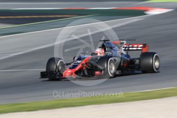 World © Octane Photographic Ltd. Formula 1 - Winter Test 2. Kevin Magnussen - Haas F1 Team VF-17. Circuit de Barcelona-Catalunya. Tuesday 7th March 2017. Digital Ref :1784CB1D0707