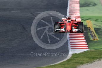 World © Octane Photographic Ltd. Formula 1 - Winter Test 2. Sebastian Vettel - Scuderia Ferrari SF70H. Circuit de Barcelona-Catalunya. Tuesday 7th March 2017. Digital Ref :1784CB1D0787