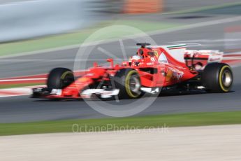 World © Octane Photographic Ltd. Formula 1 - Winter Test 2. Sebastian Vettel - Scuderia Ferrari SF70H. Circuit de Barcelona-Catalunya. Tuesday 7th March 2017. Digital Ref :1784CB1D0811