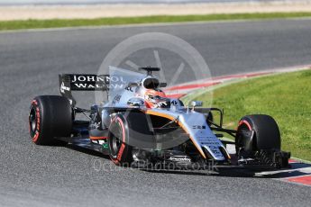 World © Octane Photographic Ltd. Formula 1 - Winter Test 2. Esteban Ocon - Sahara Force India VJM10. Circuit de Barcelona-Catalunya. Tuesday 7th March 2017. Digital Ref: 1784CB1D0883