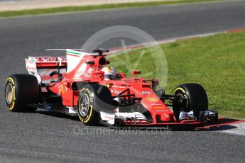 World © Octane Photographic Ltd. Formula 1 - Winter Test 2. Sebastian Vettel - Scuderia Ferrari SF70H. Circuit de Barcelona-Catalunya. Tuesday 7th March 2017. Digital Ref: 1784CB1D0932