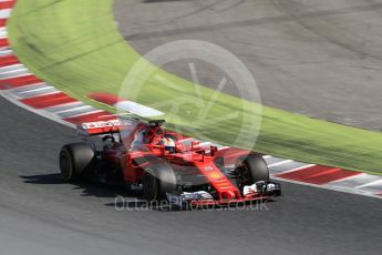 World © Octane Photographic Ltd. Formula 1 - Winter Test 2. Sebastian Vettel - Scuderia Ferrari SF70H. Circuit de Barcelona-Catalunya. Tuesday 7th March 2017. Digital Ref: 1784CB1D1022