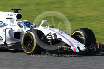 World © Octane Photographic Ltd. Formula 1 - Winter Test 2. Felipe Massa - Williams Martini Racing FW40. Circuit de Barcelona-Catalunya. Tuesday 7th March 2017. Digital Ref: 1784CB1D1112