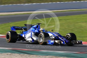 World © Octane Photographic Ltd. Formula 1 - Winter Test 2. Marcus Ericsson – Sauber F1 Team C36. Circuit de Barcelona-Catalunya. Tuesday 7th March 2017. Digital Ref: 1784CB1D1182