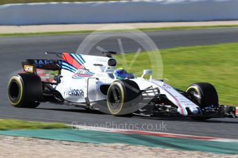 World © Octane Photographic Ltd. Formula 1 - Winter Test 2. Felipe Massa - Williams Martini Racing FW40. Circuit de Barcelona-Catalunya. Tuesday 7th March 2017. Digital Ref: 1784CB1D1195