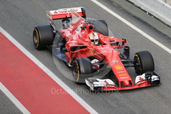 World © Octane Photographic Ltd. Formula 1 - Winter Test 2. Sebastian Vettel - Scuderia Ferrari SF70H. Circuit de Barcelona-Catalunya. Tuesday 7th March 2017. Digital Ref : 1784CB1D1345