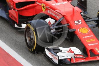 World © Octane Photographic Ltd. Formula 1 - Winter Test 2. Sebastian Vettel - Scuderia Ferrari SF70H. Circuit de Barcelona-Catalunya. Tuesday 7th March 2017. Digital Ref :1784CB1D1350