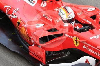 World © Octane Photographic Ltd. Formula 1 - Winter Test 2. Sebastian Vettel - Scuderia Ferrari SF70H. Circuit de Barcelona-Catalunya. Tuesday 7th March 2017. Digital Ref :1784CB1D1354