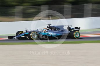 World © Octane Photographic Ltd. Formula 1 - Winter Test 2. Lewis Hamilton - Mercedes AMG Petronas F1 W08 EQ Energy+. Circuit de Barcelona-Catalunya. Tuesday 7th March 2017. Digital Ref :1784CB1D4832