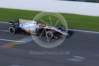 World © Octane Photographic Ltd. Formula 1 - Winter Test 2. Esteban Ocon - Sahara Force India VJM10. Circuit de Barcelona-Catalunya. Tuesday 7th March 2017. Digital Ref :1784CB1D4901