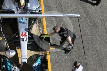 World © Octane Photographic Ltd. Formula 1 - Winter Test 2. Lewis Hamilton - Mercedes AMG Petronas F1 W08 EQ Energy+. Circuit de Barcelona-Catalunya. Tuesday 7th March 2017. Digital Ref :1784CB1D4968