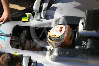 World © Octane Photographic Ltd. Formula 1 - Winter Test 2. Lewis Hamilton - Mercedes AMG Petronas F1 W08 EQ Energy+. Circuit de Barcelona-Catalunya. Tuesday 7th March 2017. Digital Ref :1784CB1D5008