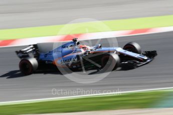 World © Octane Photographic Ltd. Formula 1 - Winter Test 2. Esteban Ocon - Sahara Force India VJM10. Circuit de Barcelona-Catalunya. Tuesday 7th March 2017. Digital Ref: 1784CB1D5107