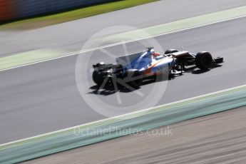 World © Octane Photographic Ltd. Formula 1 - Winter Test 2. Esteban Ocon - Sahara Force India VJM10. Circuit de Barcelona-Catalunya. Tuesday 7th March 2017. Digital Ref: 1784CB1D5124